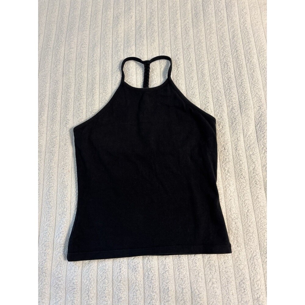 Moda International By Victoria Secret Braided Halter Top Women’s Small Black Y2K